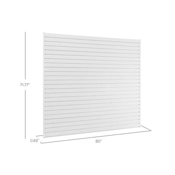 dimension image slide 0 of 2, NewAge Products 40 sq ft. PVC Slatwall (Pack of 6)