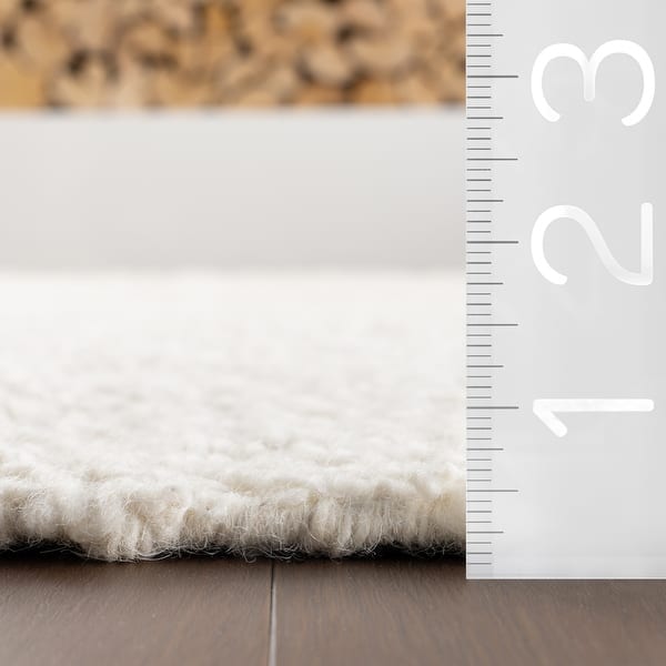 dimension image slide 0 of 3, Nuloom Thellia Textured Flatweave Shag Rug