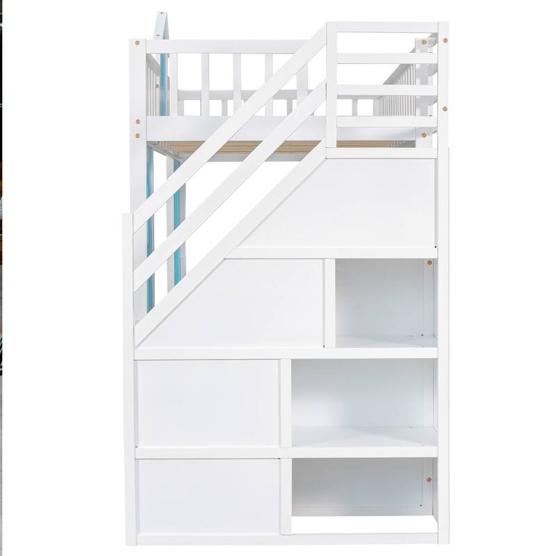 Twin over Twin Bunk Bed with Changeable Table