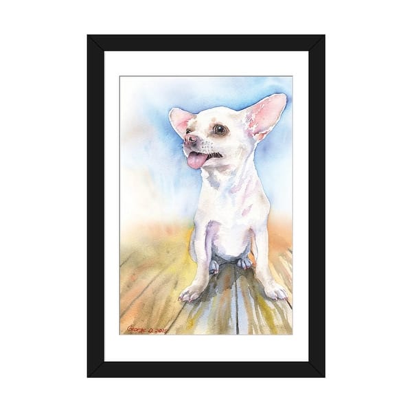 slide 2 of 20, iCanvas "Chihuahua white" by George Dyachenko Black - 32x24x1