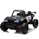 preview thumbnail 61 of 98, Two-Seater Kids Ride-On Electric Police Car 24V with 2.4G Remote Control, Music, and Safety Features Black White