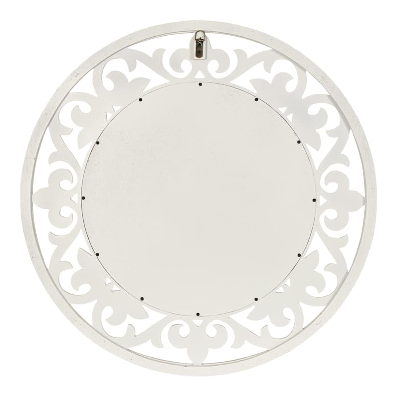 Kate and Laurel Shovali Rustic Round Mirror