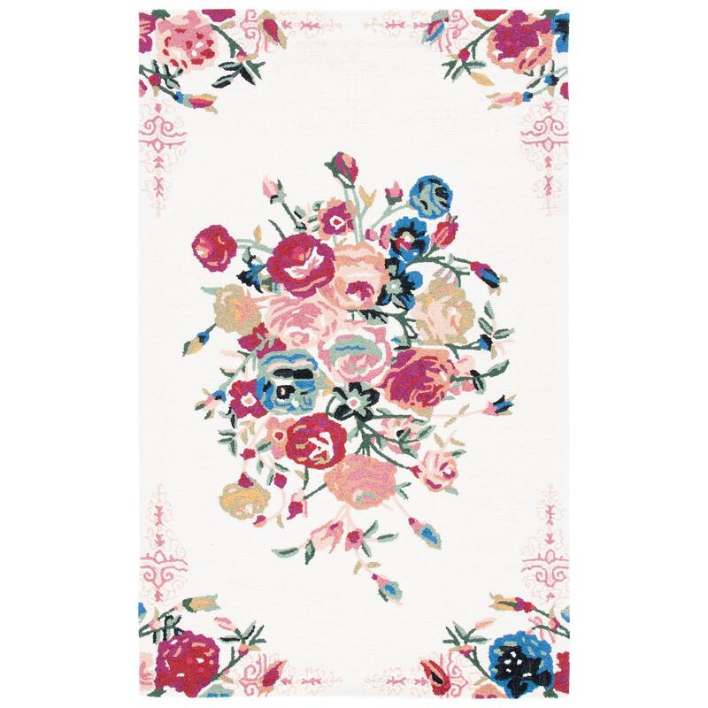SAFAVIEH Handmade Blossom Miral Country Floral Wool Rug