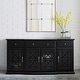 preview thumbnail 3 of 24, Middlebrook Loches Breakfront Fretwork Buffet Black