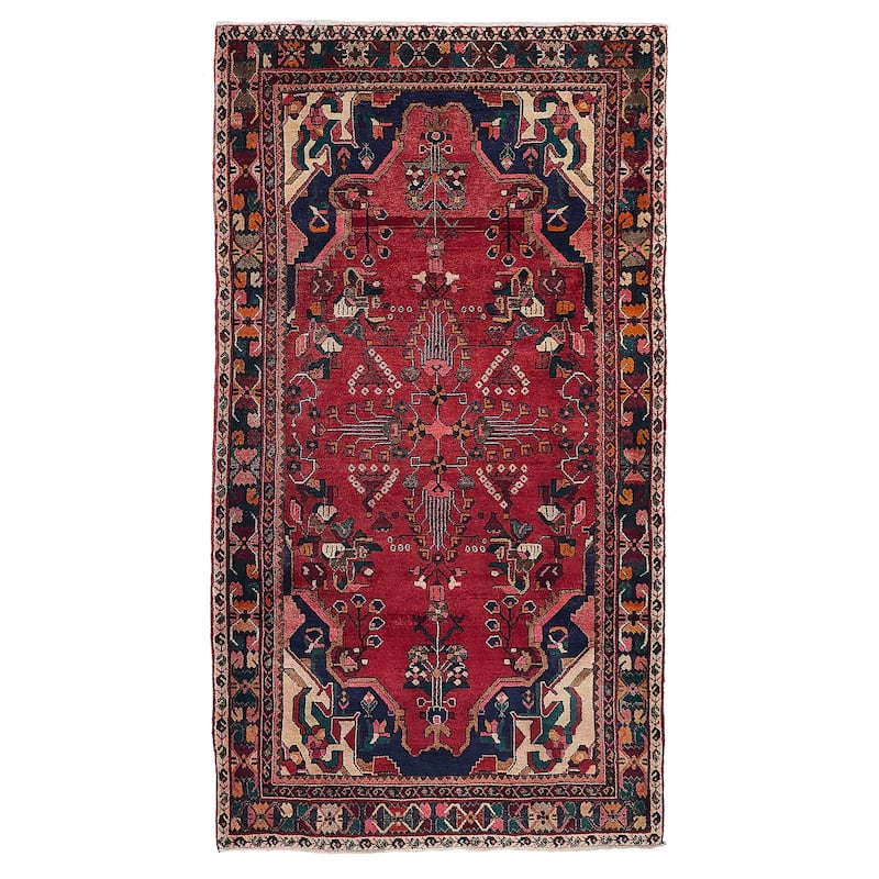 ECARPETGALLERY Hand-knotted Andelz Red Wool Rug - 4'9 x 8'11