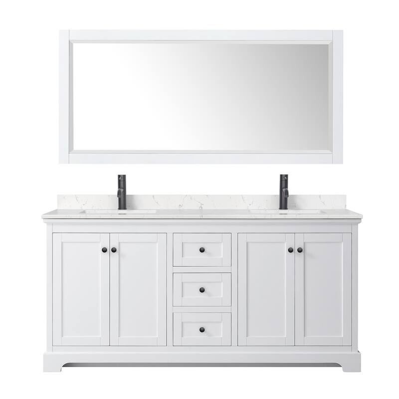 Wyndham Collection Avery 72" Free Standing Double Basin Vanity Set