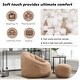preview thumbnail 35 of 37, Microfiber Upholstered High Density Memory Foam Round Lazy Bean Bag Sofa Chair with Ottoman
