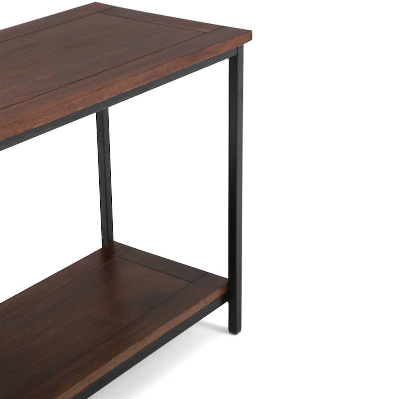WYNDENHALL Rhonda SOLID MANGO WOOD and Metal 54 inch Wide Industrial Console Sofa Table - 54 W x 18 D x 30 H