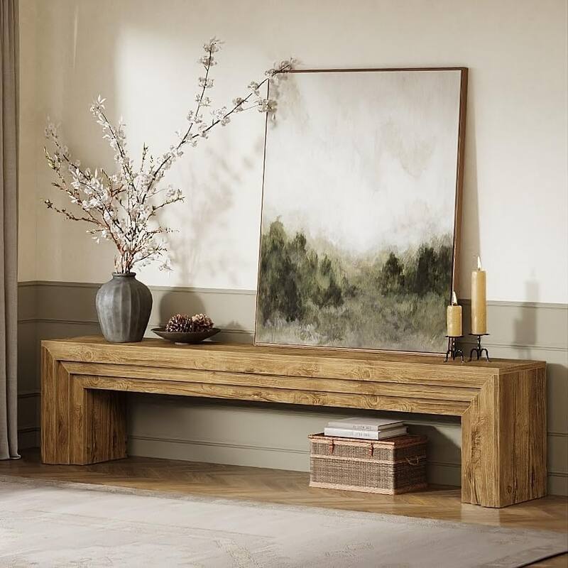 70.9" Extra Long Wooden TV Stand for 75-Inch TVs, Entertainment Center Media Console for Living Room