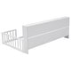preview thumbnail 7 of 5, Twin Size Floor Bed with Bedside Bookcase and Shelves and Guardrails