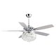 preview thumbnail 5 of 19, Modern 52-inch Wood 5-Blade Crystal LED Ceiling Fan with Remote - 52-in