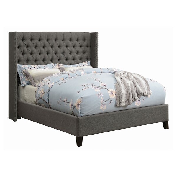 Bancroft Transitional Fabric Upholstered Wingback Bed On Sale Bed Bath Beyond 30710469