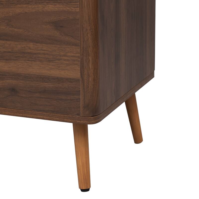 Roomfitters Mid Century TV Stand with 2 Drawers, Media Console for 80" TVs, Entertainment Unit for Living Room, Walnut