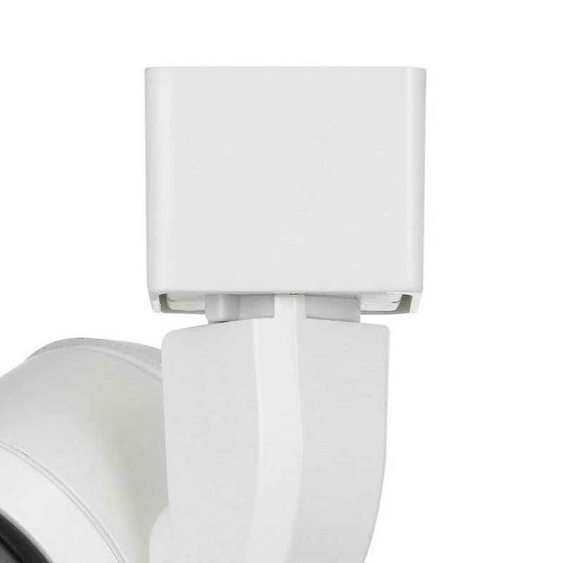 10W Integrated LED Metal Track Fixture with Mesh Head, White and Silver