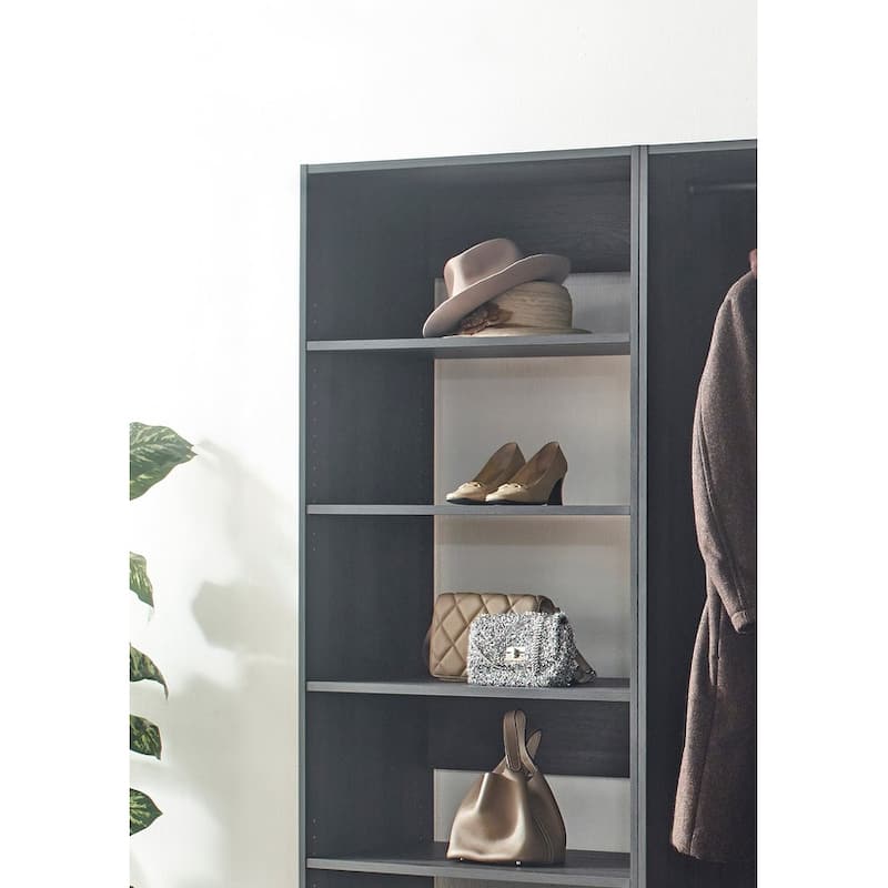 Prosper Gray Freestanding Walk in Wood Closet System