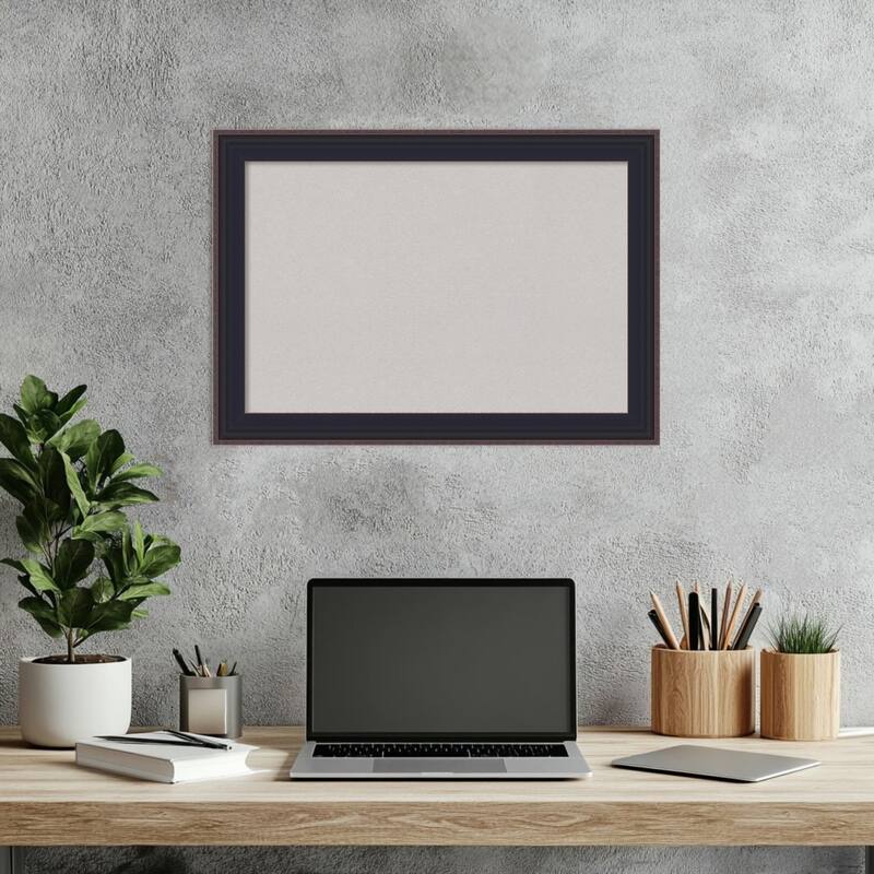 Havana Black Bronze Framed Cork Board - Bulletin Board, Organization Board, Pin Board