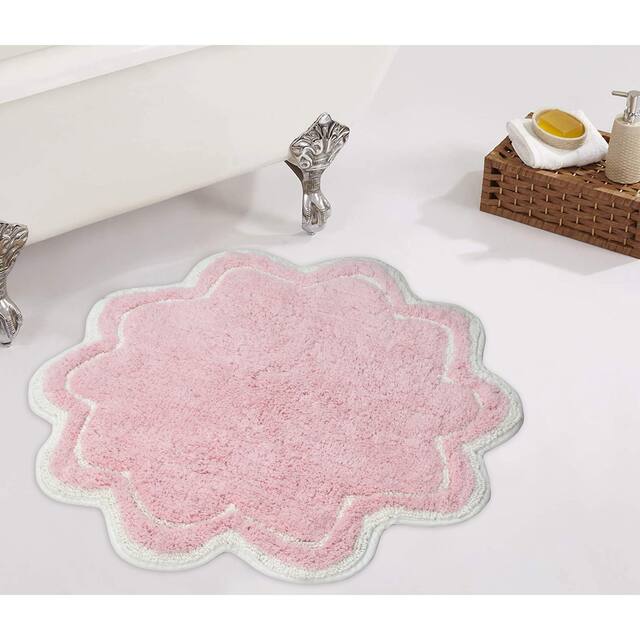 Home Weavers Allure Collection Absorbent Cotton, Machine Washable and Dry Bath Rugs