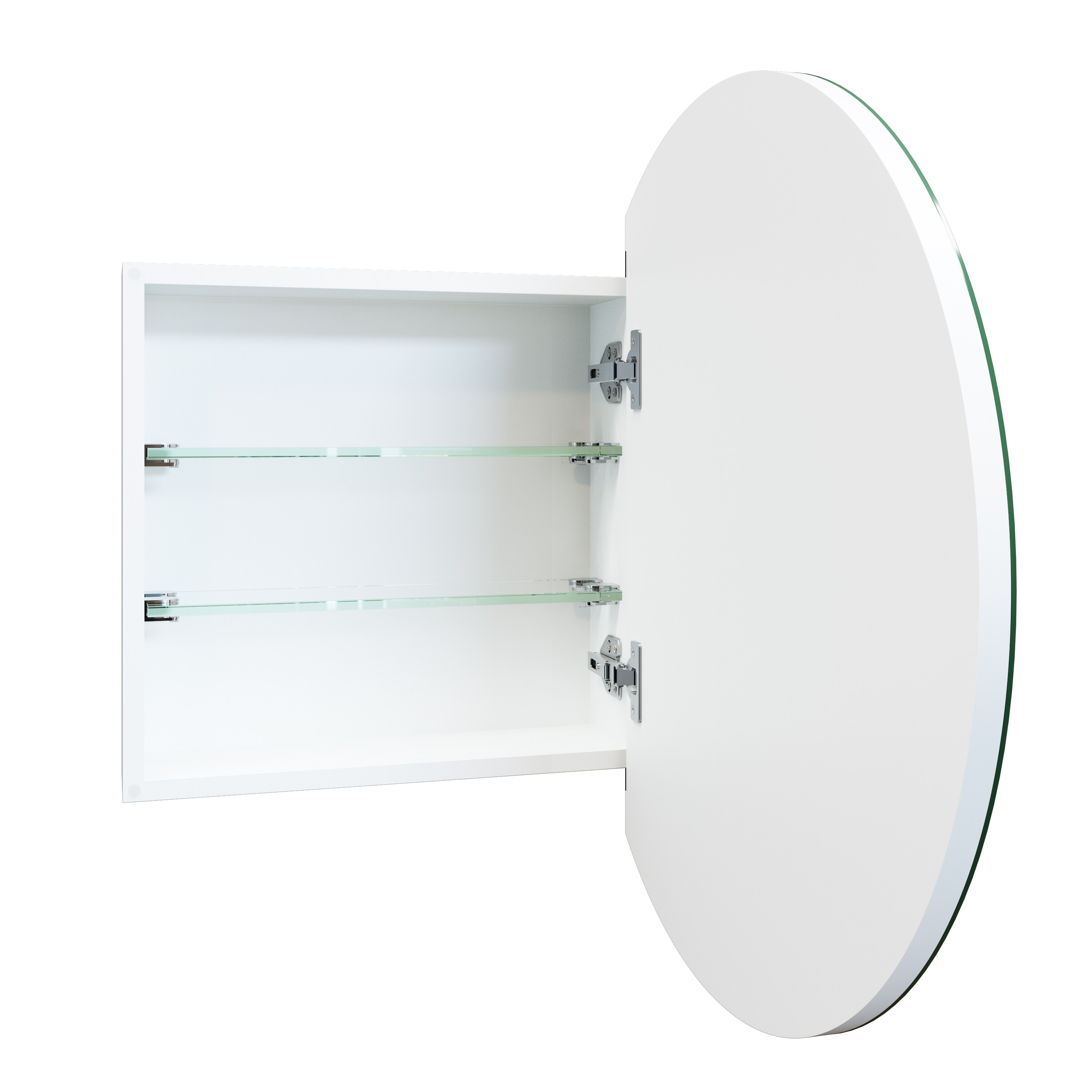 Large round shop recessed medicine cabinet