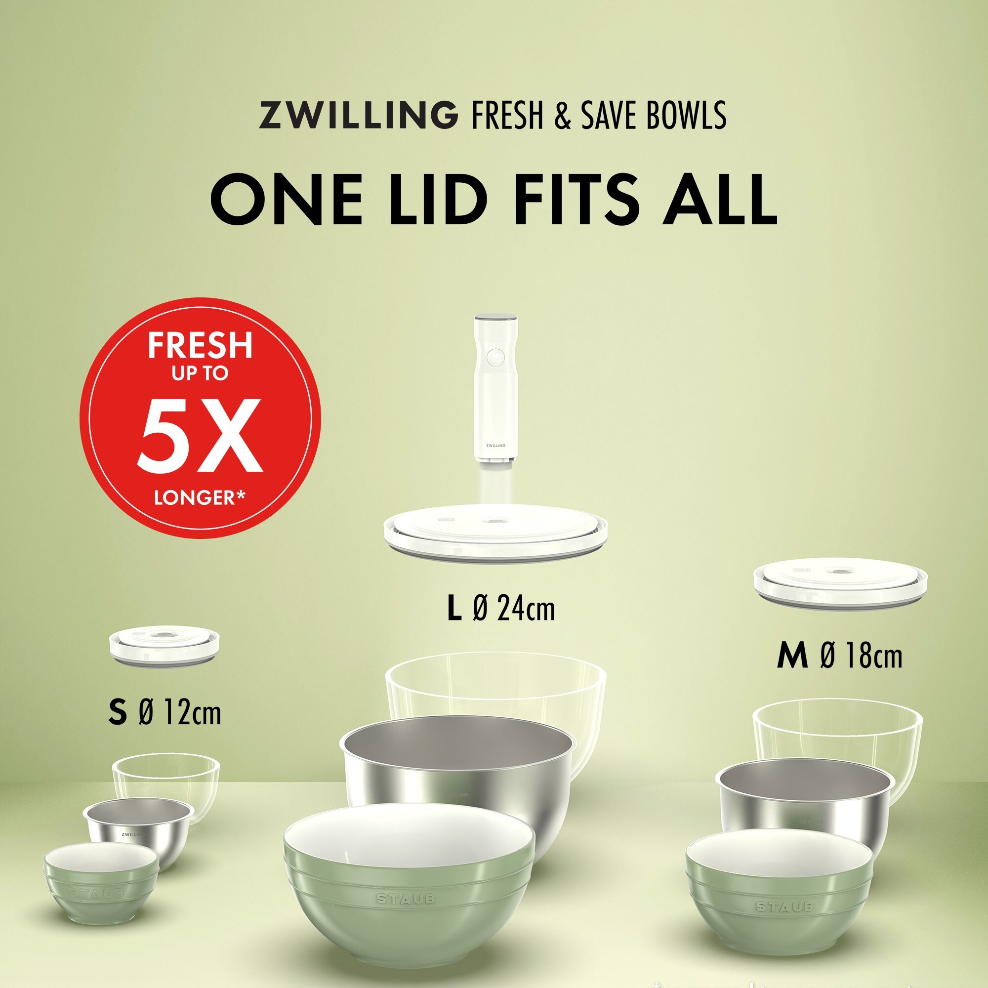 ZWILLING Fresh & Save BOWLS Stainless Steel Vacuum Bowl