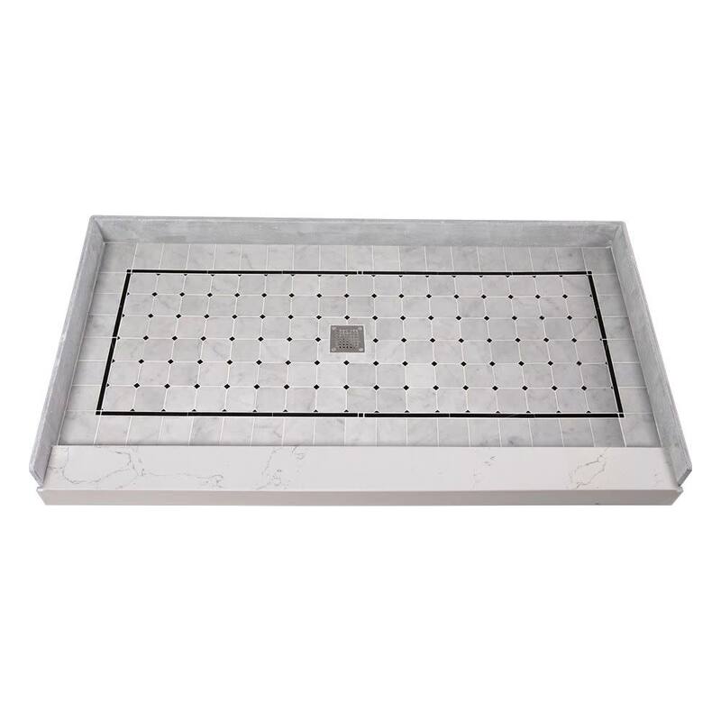 Transolid FPT6032C Pre-Tiled 60" x 32-1/4" Rectangular Shower Base
