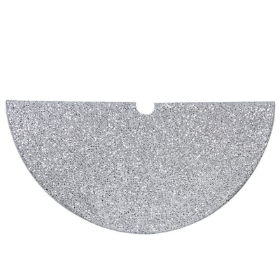 Kurt Adler 48-Inch Silver Sequined Tree Skirt