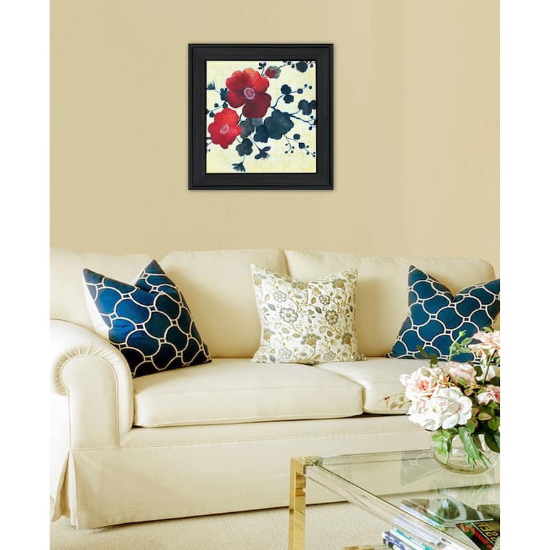 TrendyDecor4U Contemporary "Japanese Blossoms I" Framed Print Wall Art