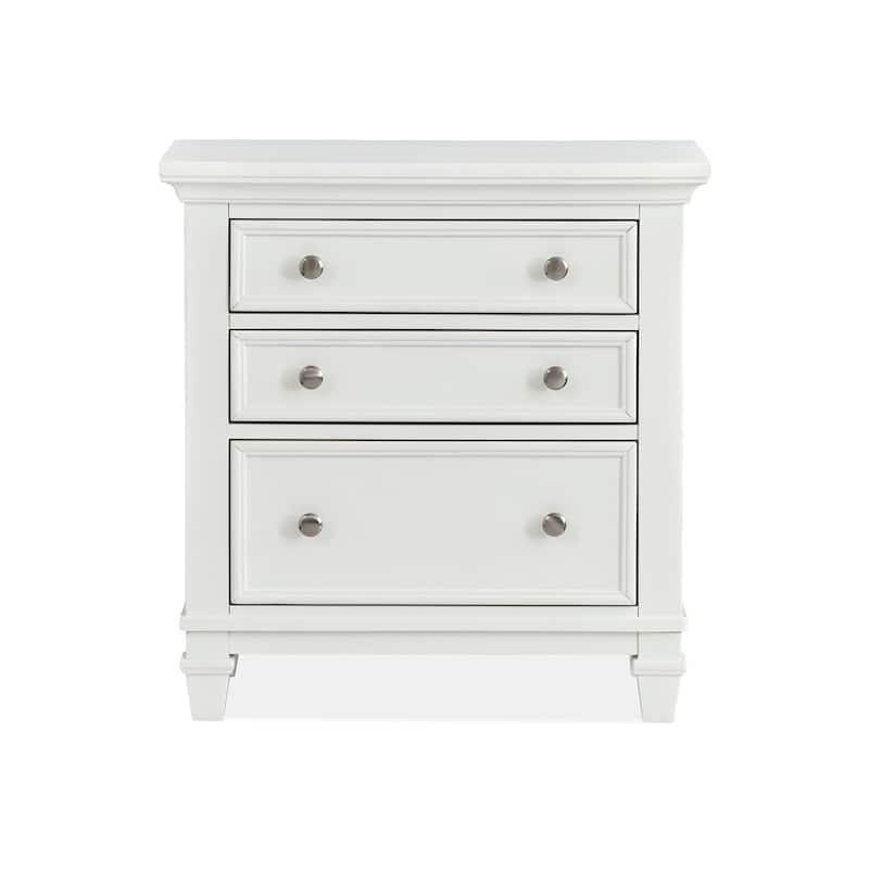 Magnussen Home Charleston White Dove White Drawer Nightstand