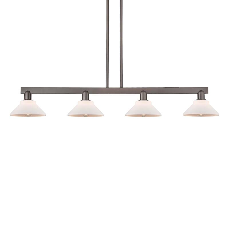 Innovations Lighting 716-4I-8-52 Orwell Linear Orwell 4 Light 52" Wide - Oil Rubbed Bronze / Matte White