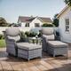 Option Grey Rattan - Grey Cushion
