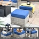 preview thumbnail 63 of 71, OVIOS 10-piece Patio Wicker Swivel Rocking Chair Set With Fire Pit