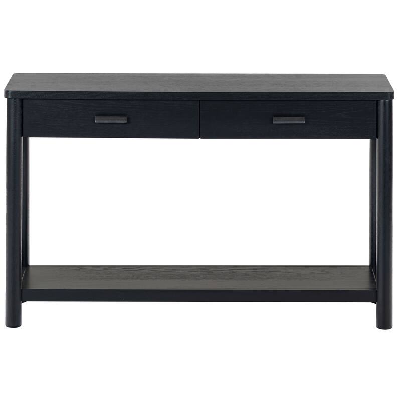 SAFAVIEH Couture Jaylessa Wood 2 Drawer Console Table - 48"W x 16"D x 30"H - Black