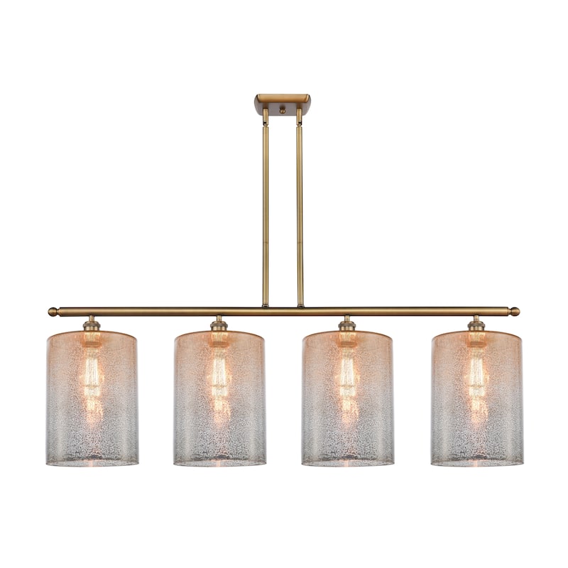 Innovations Lighting Cobbleskill - 4 Light 48" Island Light - Mercury/Brushed Brass