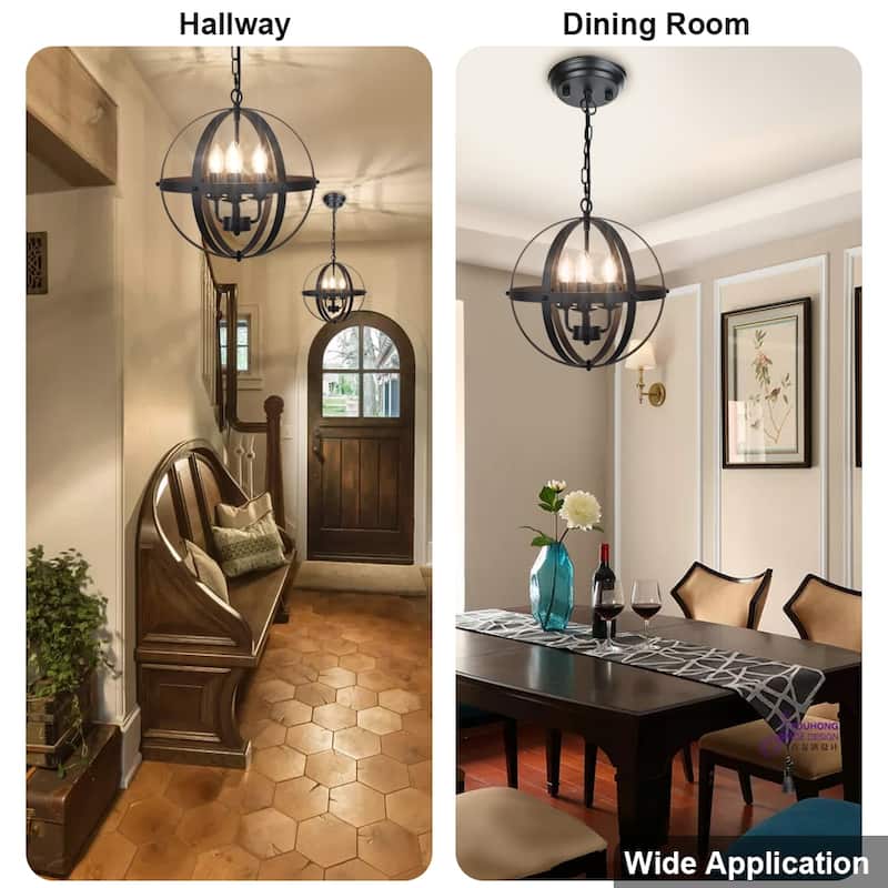 Pendant Light Flush Mounted Adjustable Hanging Ceiling Chandelier Light for Kitchen Island Living Room