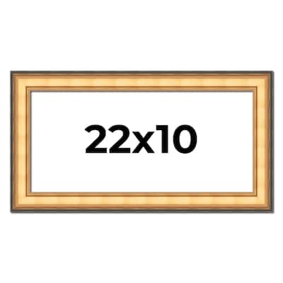 22x10 Frame Gold Plein Aire Solid Wood Picture Frame Width 2 Inches |