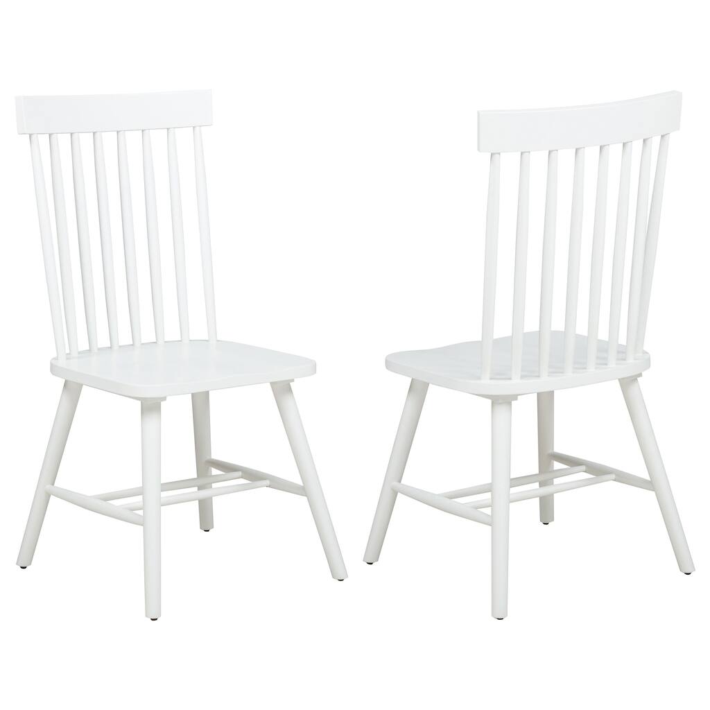 Andrews Windsor Spindle Back Dining Side Chair (Set of 2)