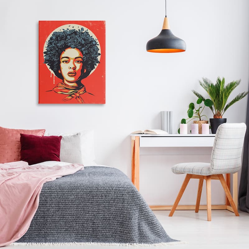 Stupell Vibrant Portrait of Woman Canvas Wall Art Design By Balazs Solti