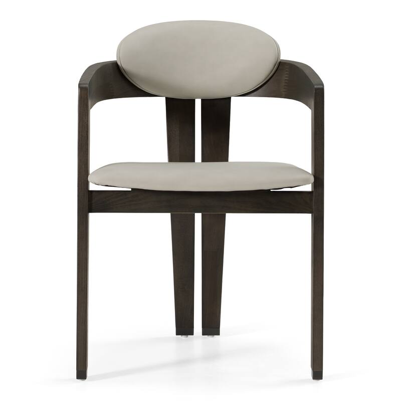 Modrest Thorne Light Grey and Dark Grey Arm Dining Chair