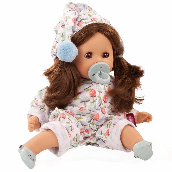 slide 2 of 5, Gotz Cosy Aquini 13" Lucky Mushroom - Soft Cloth Brunette Baby Doll