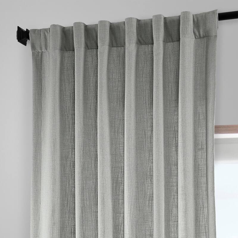 Exclusive Fabrics Heavy Faux Linen Curtain (1 Panel)