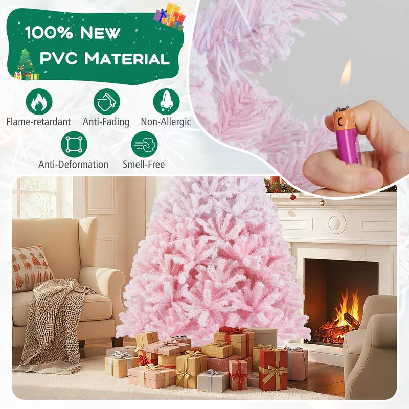 Costway 5/6/7/8 FT Artificial Christmas Tree with 456/820/1264/1774 - See Details