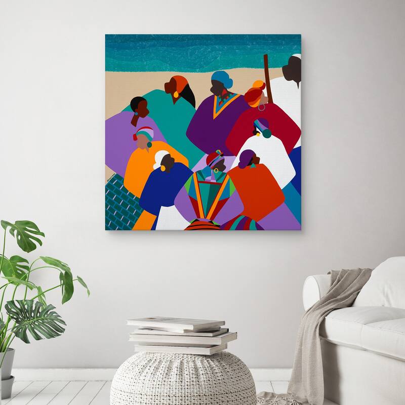 Ring Shout Gullah Islands by Synthia SAINT JAMES Canvas Art Print