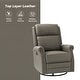 preview thumbnail 14 of 34, Alina Modern 20''w Genuine Leather Swivel Rocker Nursery Manual Recliner Chair with Rolled Arms by HULALA HOME