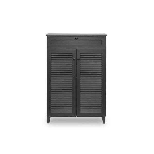 Shop Lucerne 2 Door Drawer Espresso Entryway Shoe Storage