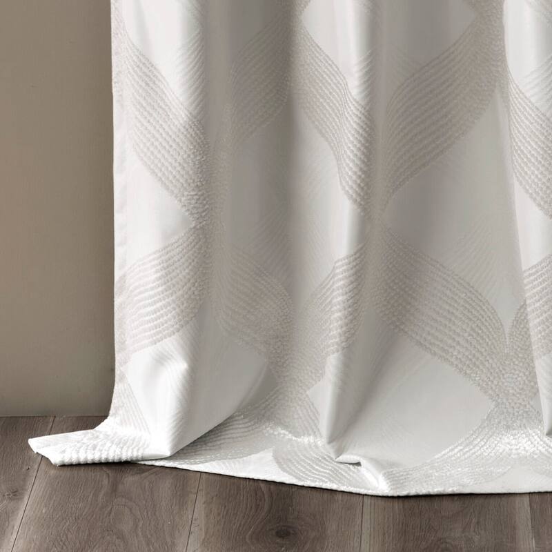 Ogee Knitted Jacquard Curtain Panel