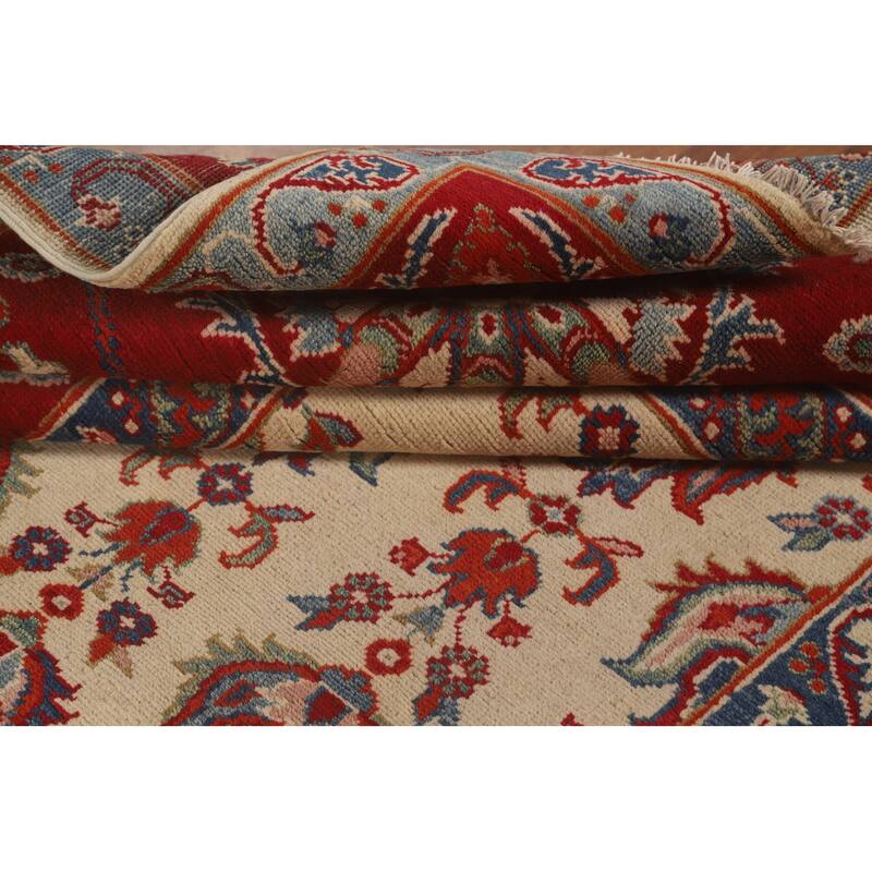 Kazak Oriental Area Rug Handmade Wool Carpet - 6'2" x 9'1"