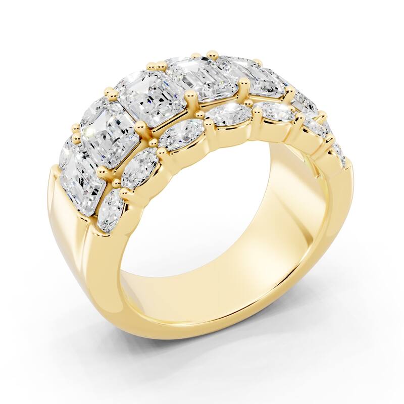 Auriya 14k Gold 5.00ctw Lab Grown Diamond Anniversary Ring (E-F VS)
