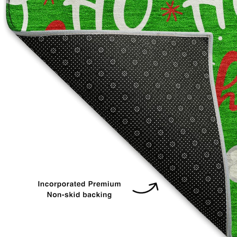 Premium Washable Super Soft Christmas Ho Ho Mayfield Rug