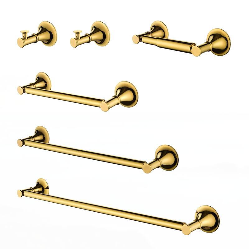 6 Piece Bathroom Towel Rack Set Wall Mount