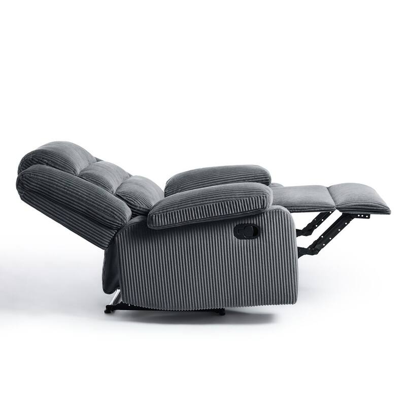 Modern 36'' W Cotton/ Corduroy Push Back Manual Recliner Chair