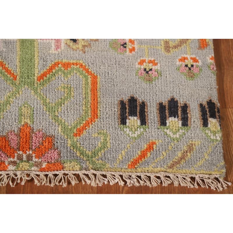 All-Over Kazak Indian Runner Rug Handmade Wool Carpet - 2'6"x 9'9"